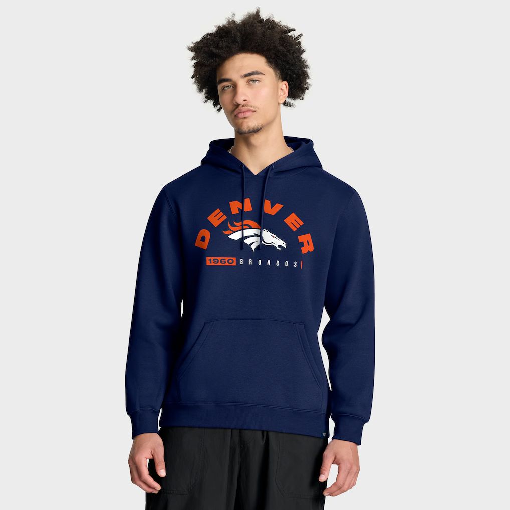 Men 2026 NFL Denver Broncos blue Hoodie hooded style 01
